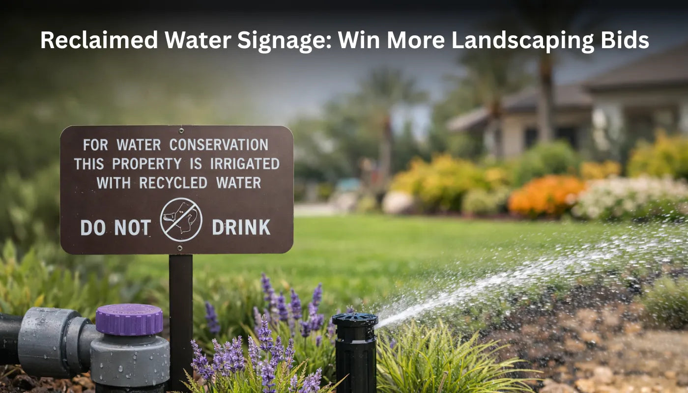 Reclaimed Water Signage: Win More Landscaping Bids