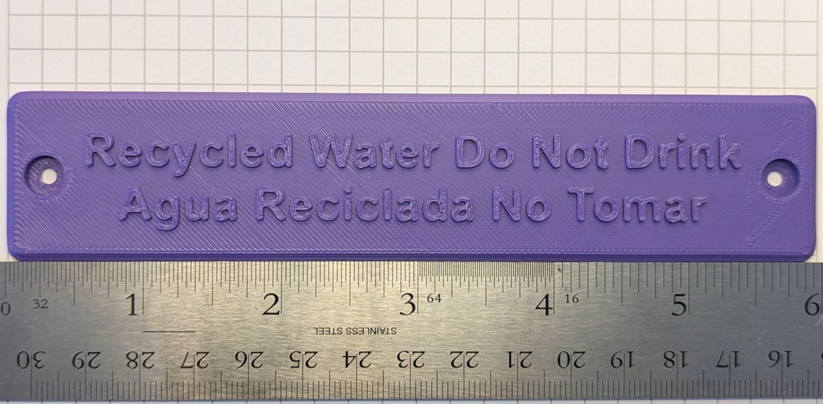 Water Line Tags Recycled Water Valve Box Tag | UV-Resistant ASA Purple Irrigation ID ...