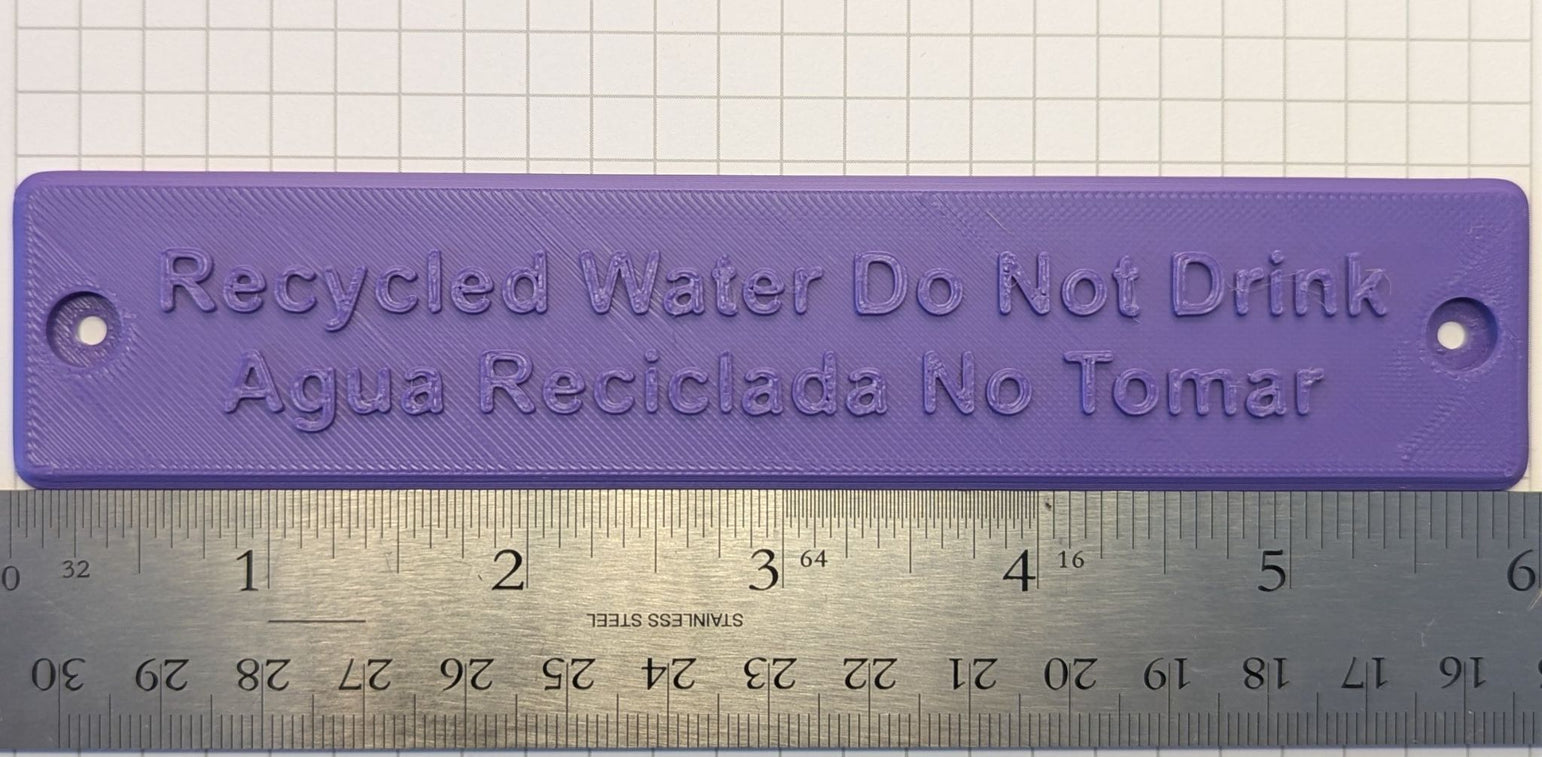 Recycled Water Valve Box ID Tag
